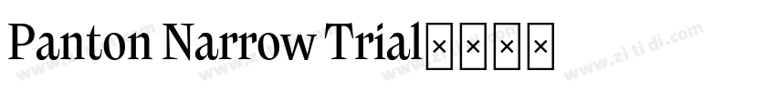 Panton Narrow Trial字体转换